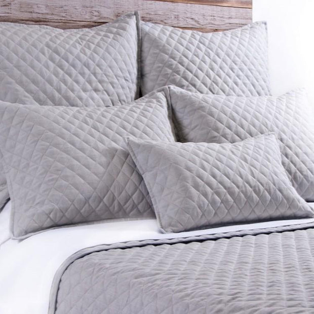 Hampton Queen Coverlet Bedding Style Pom Pom at Home Flax 