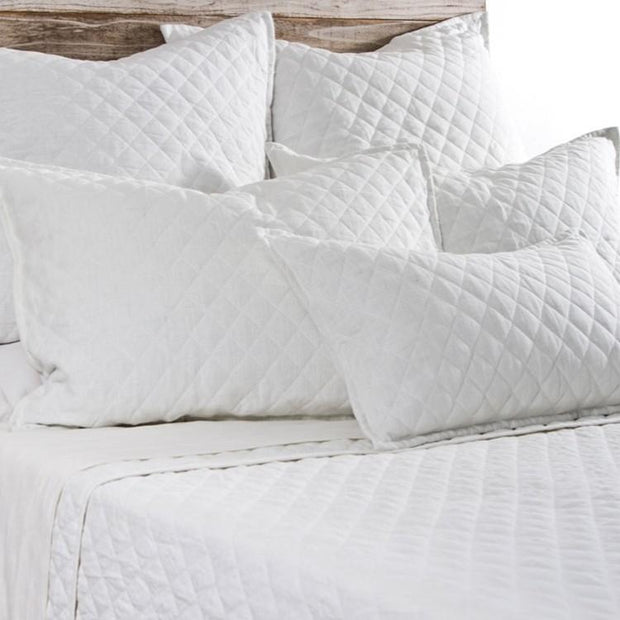 Hampton Twin Coverlet Bedding Style Pom Pom at Home White 