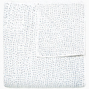 Hand Stitched Full/Queen Coverlet Bedding Style John Robshaw Light Indigo 