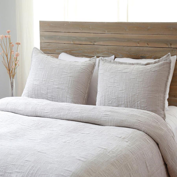 Harbour King Matelasse Bedding Style Pom Pom at Home Taupe 