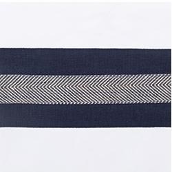 Harper Twin XL Flat Sheet Bedding Style Home Treasures White Navy 