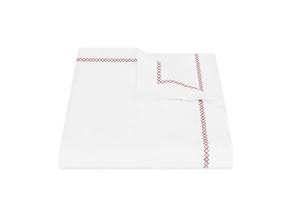 Hatch Full/Queen Duvet Cover Bedding Style Matouk Redberry 