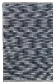Herringbone Woven Cotton Rug 2x3 Rugs Dash and Albert Indigo 