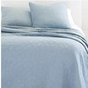 Huntington King Coverlet Bedding Style Pom Pom at Home Dusty Blue 