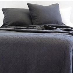 Huntington Queen Coverlet Bedding Style Pom Pom at Home Midnight 