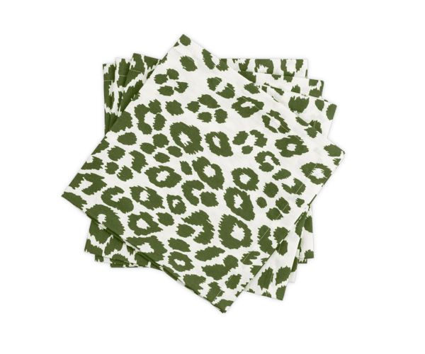 Iconic Leopard Napkins - set of 4 Table Linens Matouk 