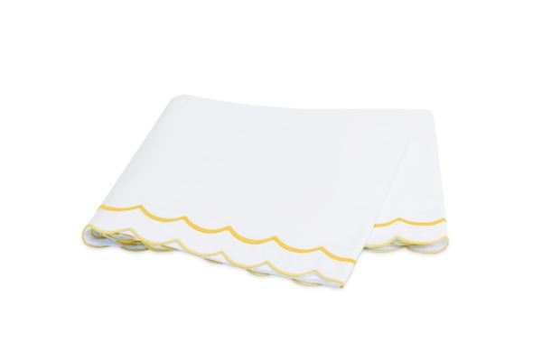 India King Flat Sheet Bedding Style Matouk Lemon 