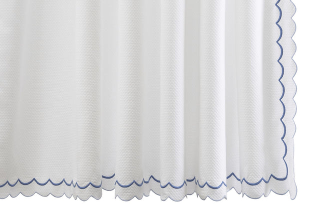 India Pique Shower Curtain Shower Curtains Matouk Azure 