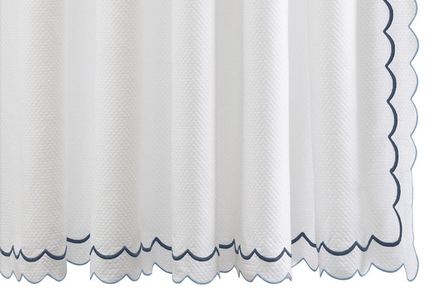 India Pique Shower Curtain Shower Curtains Matouk Hazy Blue 