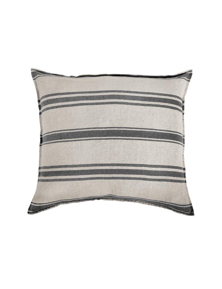 Jackson Standard Sham Bedding Style Pom Pom at Home Flax Midnight 