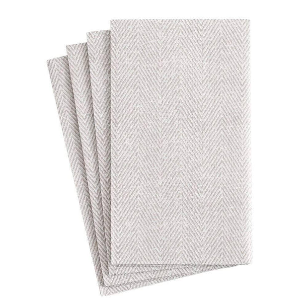 Jute Paper Linen Guest Towel Napkins in Flax Caspari 