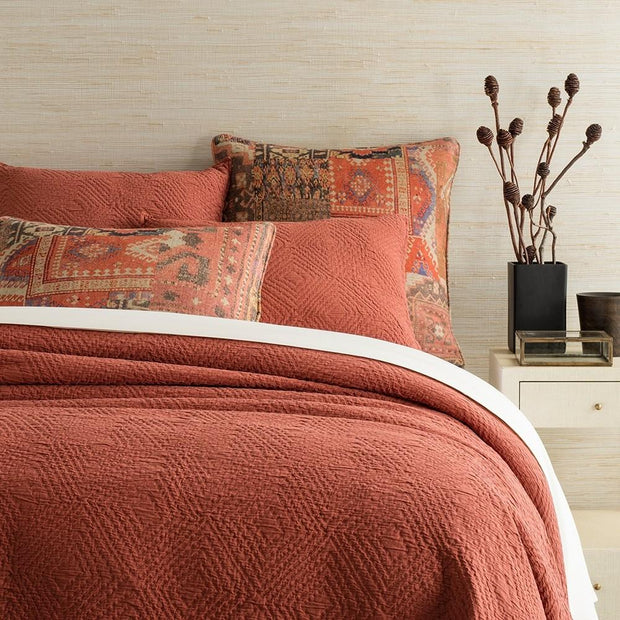 Kerala Matelasse Queen Coverlet Bedding Style Pine Cone Hill 
