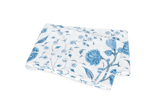 Khilana Full/Queen Flat Sheet Bedding Style Matouk Azure 