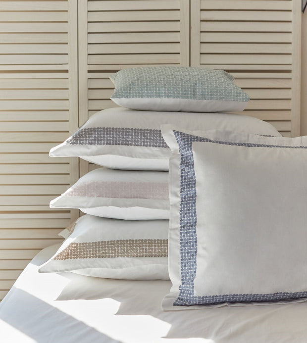 Lagos Standard Pillowcases - pair Bedding Style Bovi Aqua 