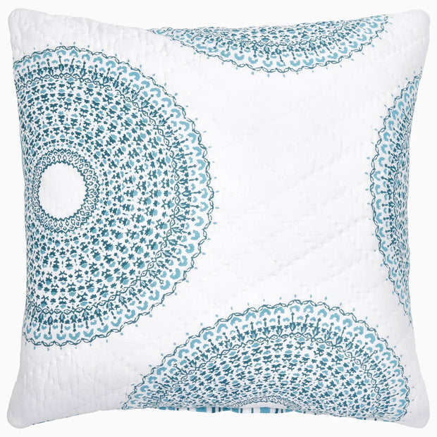 Lapis Quilted Euro Sham Bedding Style John Robshaw Peacock 