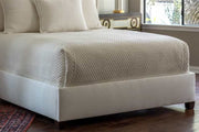 Laurie Diamond Quilted King Coverlet Bedding Style Lili Alessandra Stone 