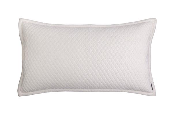 Laurie Diamond Quilted King Pillow Bedding Style Lili Alessandra Ivory 