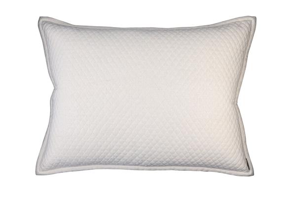 Laurie Diamond Quilted Luxury Euro Pillow - 27x36 Bedding Style Lili Alessandra Ivory 