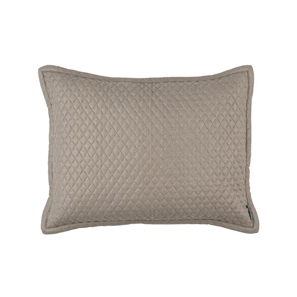 Laurie Diamond Quilted Luxury Euro Pillow - 27x36 Bedding Style Lili Alessandra Stone 