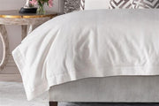 Laurie Solid King Duvet Cover Bedding Style Lili Alessandra Ivory 
