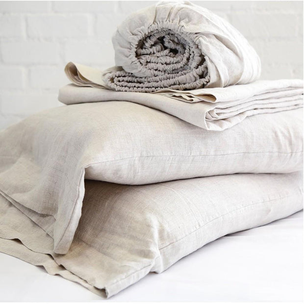 Linen King Sheet Set Bedding Style Pom Pom at Home 