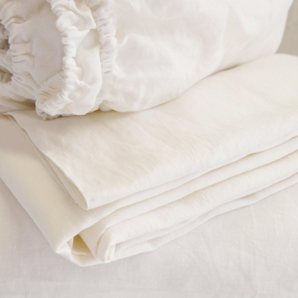 Linen Queen Sheet Set Bedding Style Pom Pom at Home 