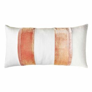 Linen Stripe 12x24 Decorative Pillow Kevin O'Brien Mango 