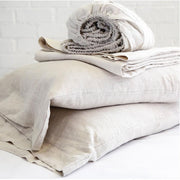 Linen Twin Sheet Set Bedding Style Pom Pom at Home 