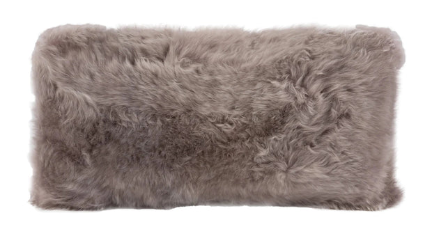 Longwool Sheepskin 11x22 Cushion Fibre Bark 