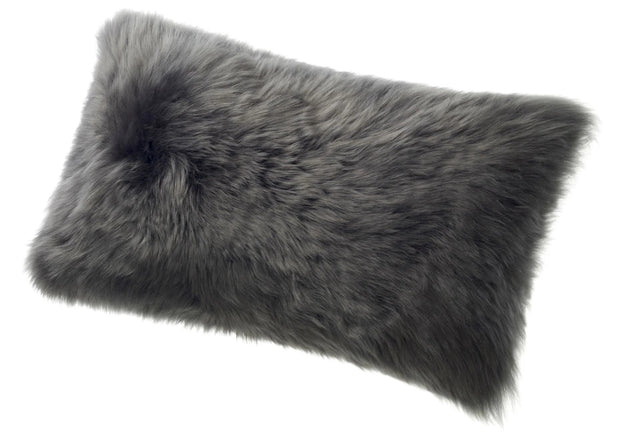 Longwool Sheepskin 11x22 Cushion Fibre Steel 