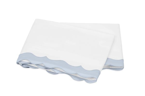 Lorelei Full/Queen Flat Sheet Bedding Style Matouk Blue 