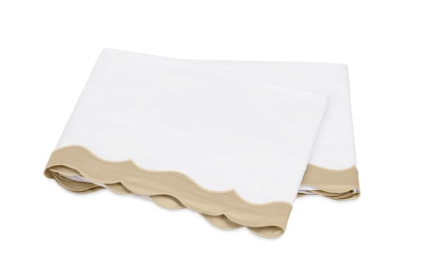 Lorelei Full/Queen Flat Sheet Bedding Style Matouk Champagne 