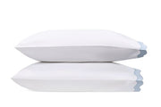 Lorelei King Pillowcase- Single Bedding Style Matouk Blue 