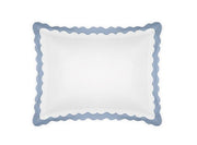 Lorelei King Sham Bedding Style Matouk Hazy Blue 