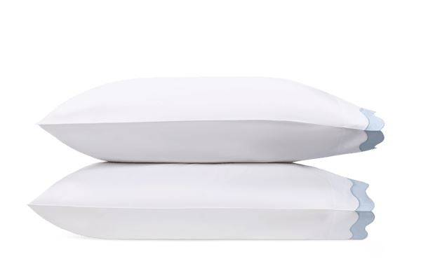 Lorelei Standard Pillowcase- Single Bedding Style Matouk Blue 
