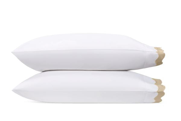 Lorelei Standard Pillowcase- Single Bedding Style Matouk Champagne 
