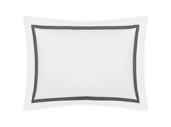 Lowell Boudoir Sham Bedding Style Matouk Charcoal 