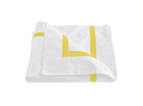 Lowell Full/Queen Duvet Cover Bedding Style Matouk Lemon 