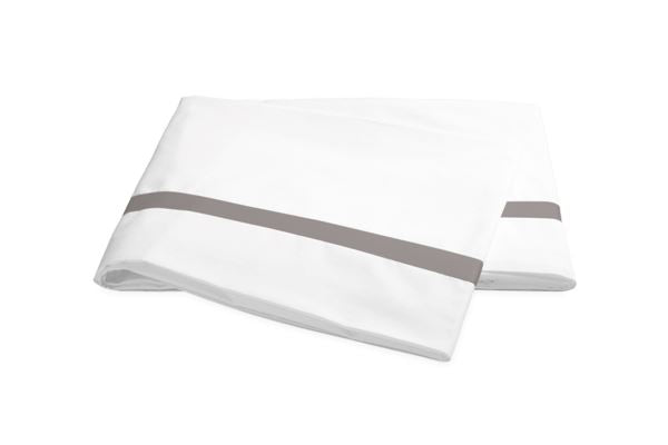 Lowell Full/Queen Flat Sheet Bedding Style Matouk Platinum 
