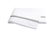 Lowell Full/Queen Flat Sheet Bedding Style Matouk Silver 