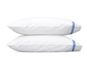 Lowell King Pillowcase-Single Bedding Style Matouk Azure 