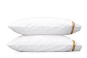 Lowell King Pillowcase-Single Bedding Style Matouk Bronze 