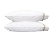 Lowell King Pillowcase-Single Bedding Style Matouk Champagne 