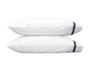 Lowell King Pillowcase-Single Bedding Style Matouk Charcoal 