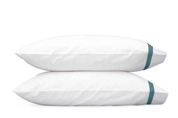 Lowell King Pillowcase-Single Bedding Style Matouk Deep Jade 
