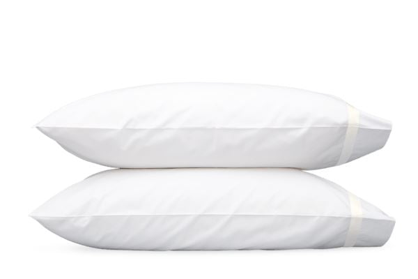 Lowell King Pillowcase-Single Bedding Style Matouk Ivory 