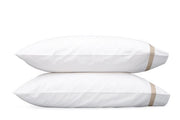 Lowell King Pillowcase-Single Bedding Style Matouk Khaki 