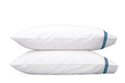 Lowell King Pillowcase-Single Bedding Style Matouk Sea 