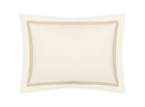 Lowell King Sham Bedding Style Matouk Ivory/Champagne 