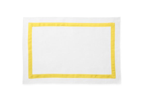 Lowell Placemat- set of 4 Table Linens Matouk Canary 